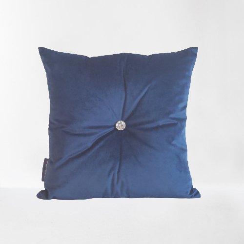 Blue Buttons Cushion - The Cushion Studio